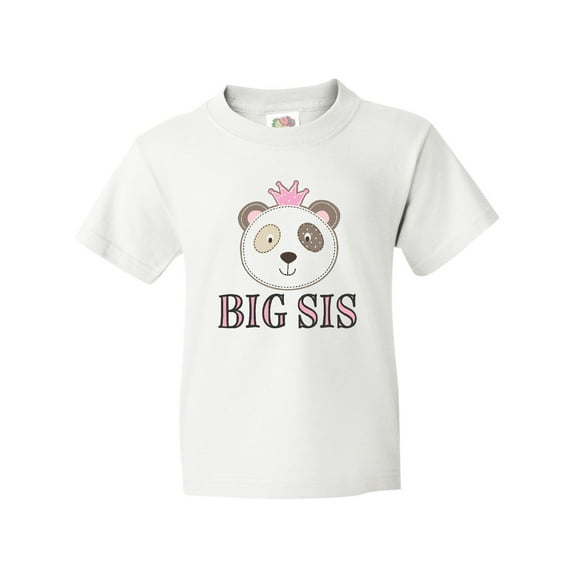 Inktastic Big Sis Panda Sister Announcement Youth T-Shirt