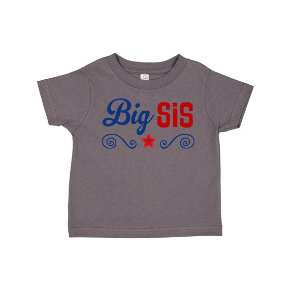 Inktastic Big Sis Patriotic Sister Girls Toddler T-Shirt