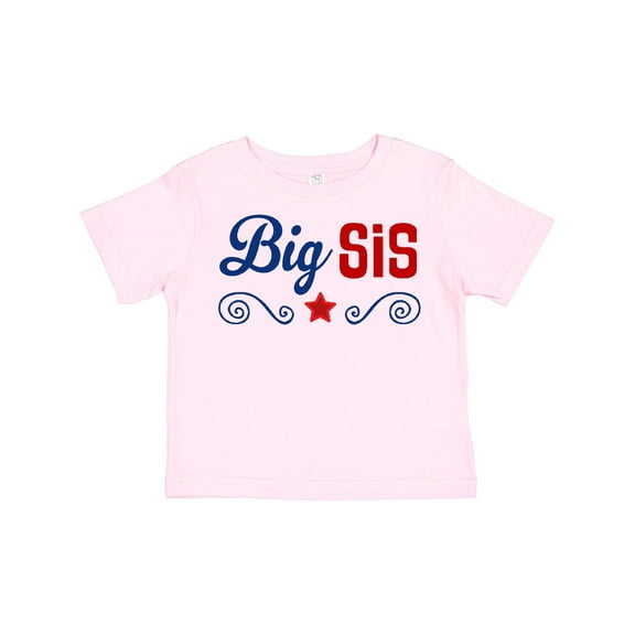 Inktastic Big Sis Patriotic Sister Girls Toddler T-Shirt