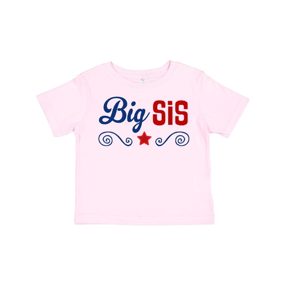 Inktastic Big Sis Patriotic Sister Girls Toddler T-Shirt