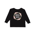 thumbnail image 1 of Inktastic Big Sis Rose Floral Wreath Sister Girls Long Sleeve Toddler T-Shirt, 1 of 5