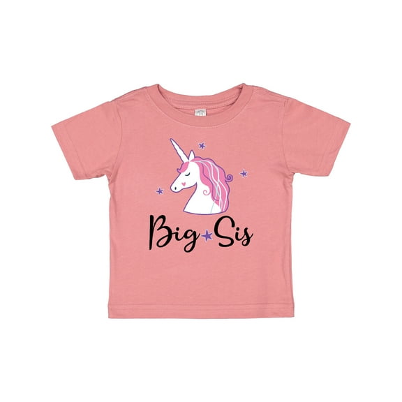 Inktastic Big Sis Unicorn Girls Sister Announcement Girls Baby T-Shirt