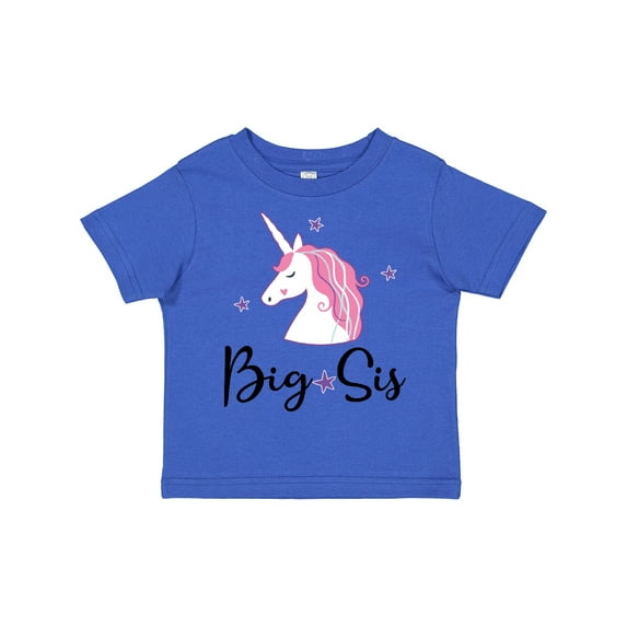 Inktastic Big Sis Unicorn Girls Sister Announcement Girls Toddler T-Shirt