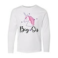 thumbnail image 1 of Inktastic Big Sis Unicorn Girls Sister Announcement Long Sleeve Youth T-Shirt, 1 of 5