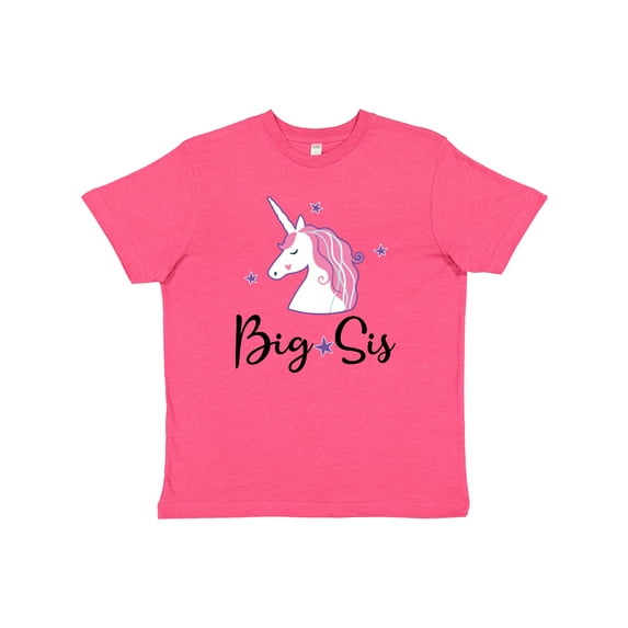 Inktastic Big Sis Unicorn Girls Sister Announcement Youth T-Shirt