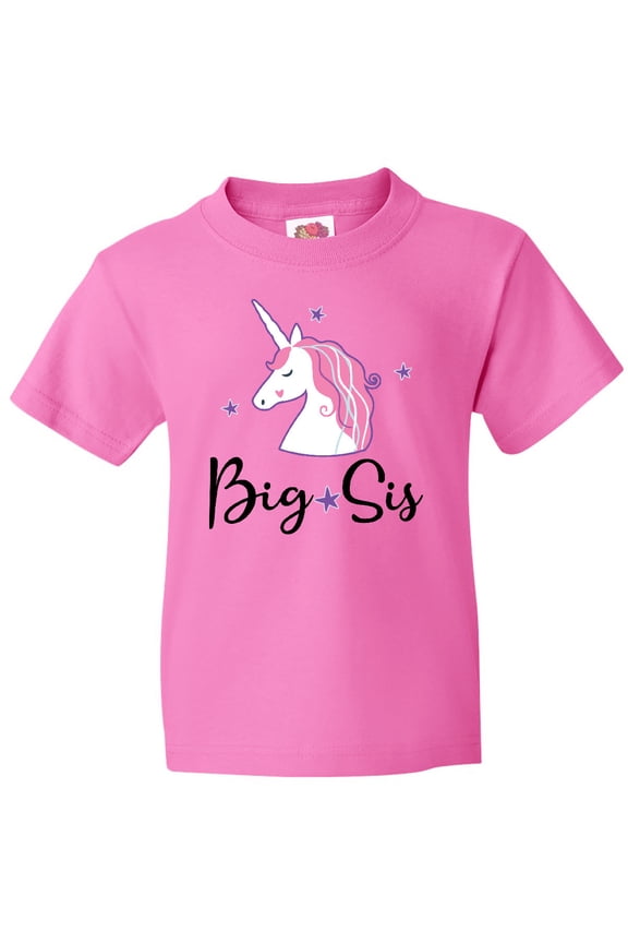 Big Sis Unicorn Girls Sister Announcement Youth T-Shirt