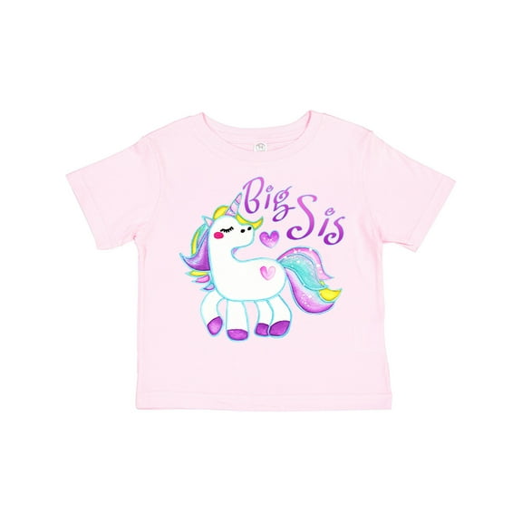 Inktastic Big Sis Unicorn Girls Toddler T-Shirt