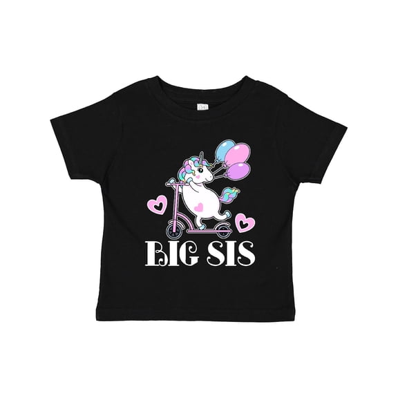 Inktastic Big Sis Unicorn Sister Announcement Girls Toddler T-Shirt
