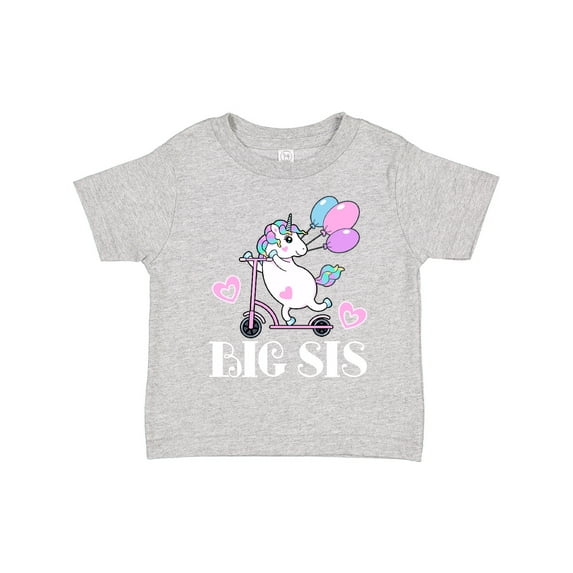 Inktastic Big Sis Unicorn Sister Announcement Girls Toddler T-Shirt