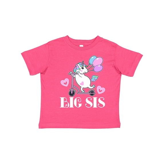 Inktastic Big Sis Unicorn Sister Announcement Girls Toddler T-Shirt