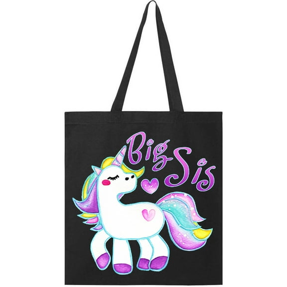 Inktastic Big Sis Unicorn Tote Bag