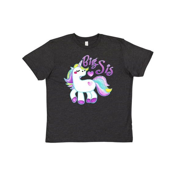 Inktastic Big Sis Unicorn Youth T-Shirt