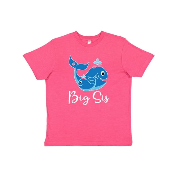 Inktastic Big Sis Whale Girls Sister Youth T-Shirt