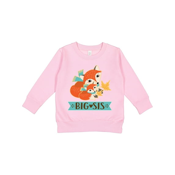 Inktastic Big Sis Woodland Fox Sister Toddler Sweatshirt