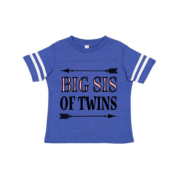 Inktastic Big Sis of Twins Sister Announcement Gift Toddler Toddler Girl T-Shirt