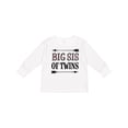 thumbnail image 1 of Inktastic Big Sis of Twins Sister Announcement Girls Long Sleeve Toddler T-Shirt, 1 of 5