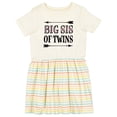 thumbnail image 1 of Inktastic Big Sis of Twins Sister Announcement Girls Toddler Dress, 1 of 5
