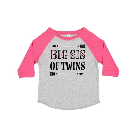 Inktastic Big Sis of Twins Sister Announcement Girls Toddler T-Shirt