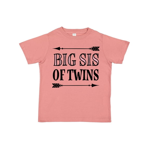 Inktastic Big Sis of Twins Sister Announcement Girls Toddler T-Shirt