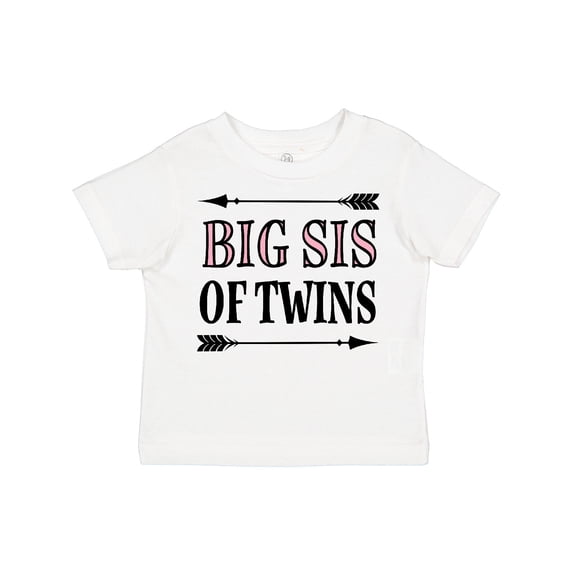 Inktastic Big Sis of Twins Sister Announcement Girls Toddler T-Shirt