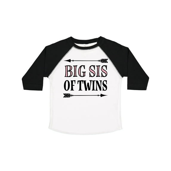 Inktastic Big Sis of Twins Sister Announcement Girls Toddler T-Shirt