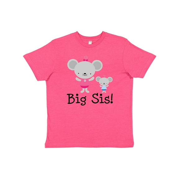 Inktastic Big Sis with Lil Bro Girls Sister Announcement Youth T-Shirt