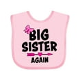 thumbnail image 1 of Inktastic Big Sister Again with Bow and Arrow Girls Baby Bib, 1 of 4