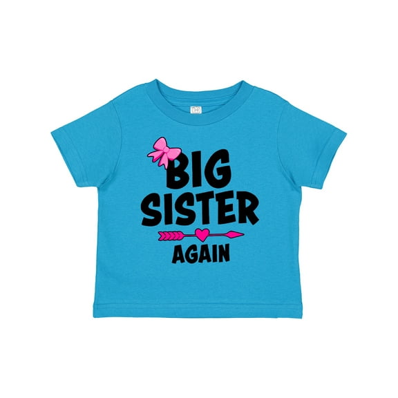 Inktastic Big Sister Again with Bow and Arrow Girls Toddler T-Shirt