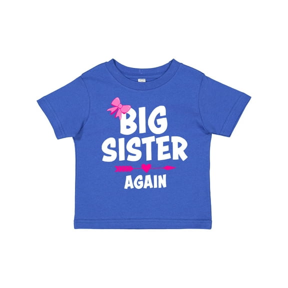 Inktastic Big Sister Again with Bow and Arrow Girls Toddler T-Shirt