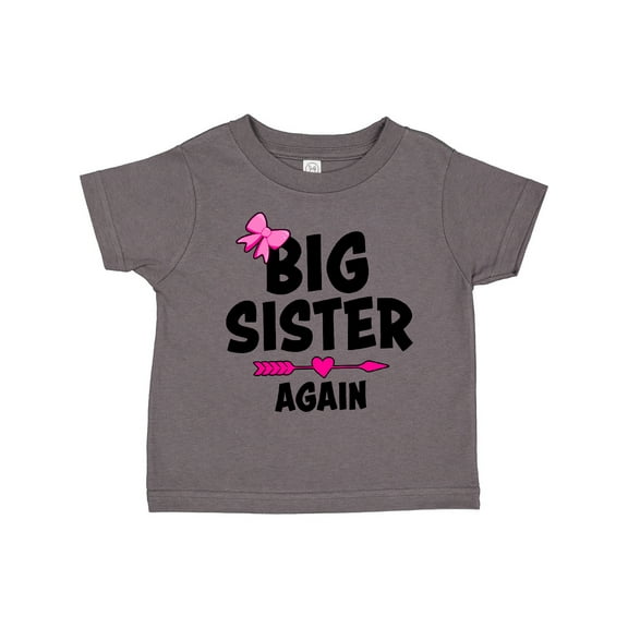 Inktastic Big Sister Again with Bow and Arrow Girls Toddler T-Shirt