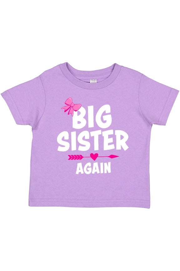 Big Sister Again with Bow and Arrow Girls Toddler T-Shirt