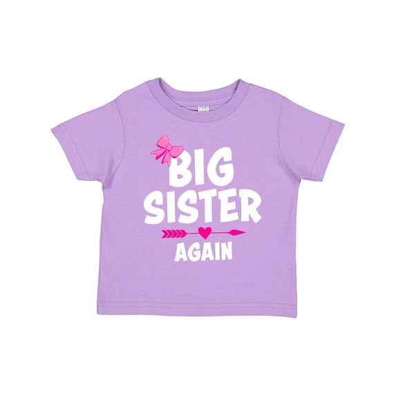Inktastic Big Sister Again with Bow and Arrow Girls Toddler T-Shirt