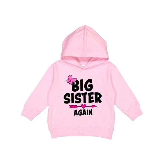 Inktastic Big Sister Again with Bow and Arrow Toddler Hoodie