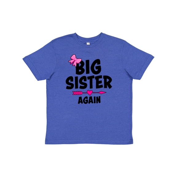 Inktastic Big Sister Again with Bow and Arrow Youth T-Shirt