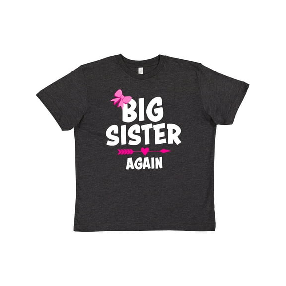 Inktastic Big Sister Again with Bow and Arrow Youth T-Shirt