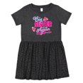 thumbnail image 1 of Inktastic Big Sister Again with Flowers and Arrow Girls Toddler Dress, 1 of 5