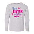 thumbnail image 1 of Inktastic Big Sister Again with Flowers and Arrow Long Sleeve Youth T-Shirt, 1 of 5