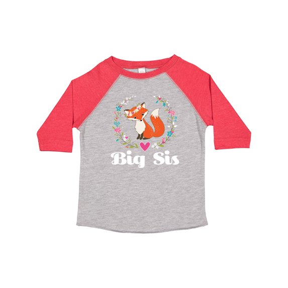 Inktastic Big Sister Announcement Big Sis Fox Girls Toddler T-Shirt