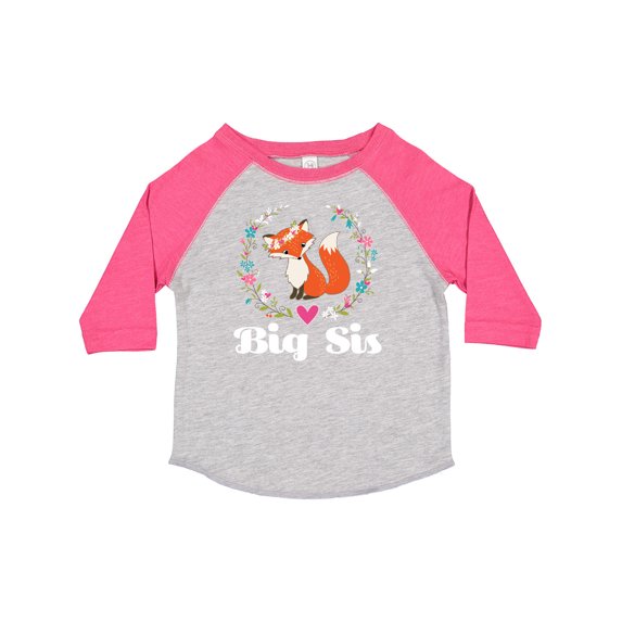Inktastic Big Sister Announcement Big Sis Fox Girls Toddler T-Shirt
