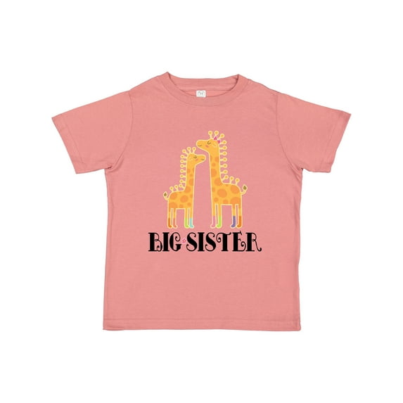 Inktastic Big Sister Announcement Girls Giraffe Girls Toddler T-Shirt