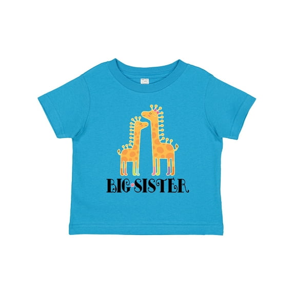 Inktastic Big Sister Announcement Girls Giraffe Girls Toddler T-Shirt