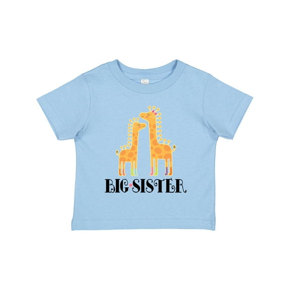 Inktastic Big Sister Announcement Girls Giraffe Girls Toddler T-Shirt
