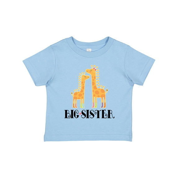 Inktastic Big Sister Announcement Girls Giraffe Girls Toddler T-Shirt