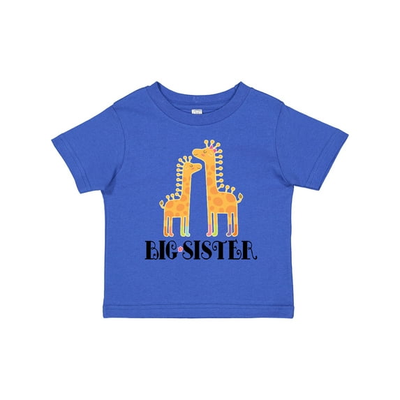 Inktastic Big Sister Announcement Girls Giraffe Girls Toddler T-Shirt