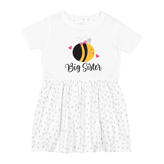 Inktastic Big Sister Announcement Honeybee Girls Toddler Dress