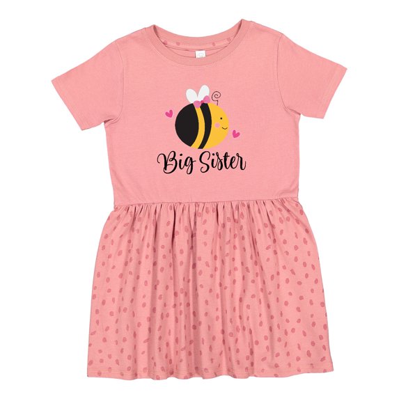 Inktastic Big Sister Announcement Honeybee Girls Toddler Dress