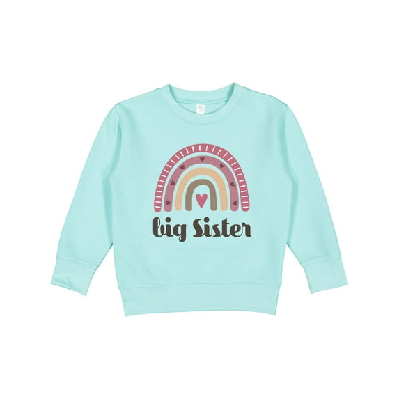 Inktastic Big Sister Announcement Rainbow Toddler Sweatshirt