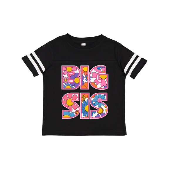 Inktastic Big Sister Announcement Retro Flower Big Sis Girls Toddler T-Shirt