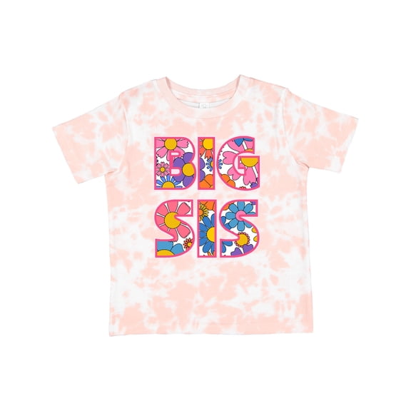 Inktastic Big Sister Announcement Retro Flower Big Sis Girls Toddler T-Shirt