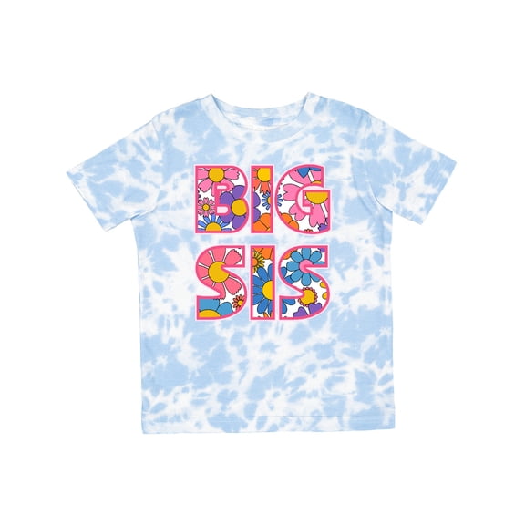 Inktastic Big Sister Announcement Retro Flower Big Sis Girls Toddler T-Shirt